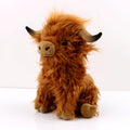 Highland Cow Plush Toy - Adorable Realistic Stuffed Animal with Long Fluffy Hair, Soft Cuddly Gift for Kids, Children & Collecto